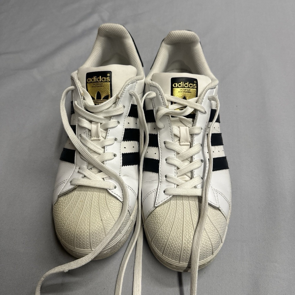 Adidas Sneakers Mens 8.5 Superstar C77124 White Casual Athletic Shoes